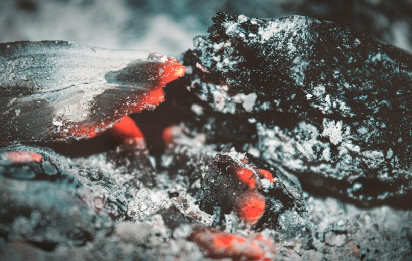 a close up of a piece of food on a table