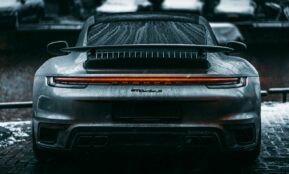 black car in grayscale photography