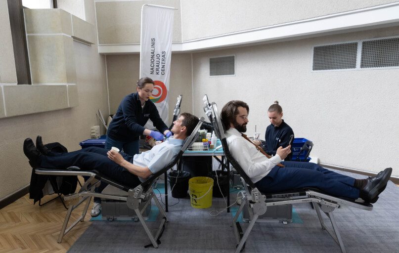 Nacionalinio kraujo centro (NKC) ir Vyriausybės neatlygintinos kraujo donorystės akcija. ELTA / Dainius Labutis