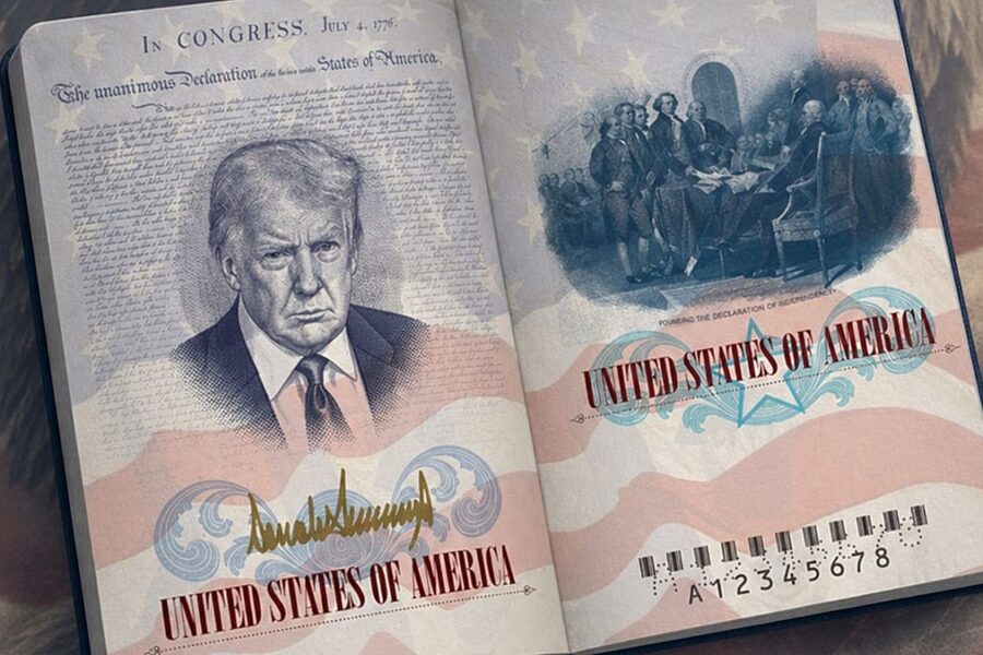 Naujas JAV paso dizainas peržengta ribą? Donaldo Trumpo portretas kelia pyktį ir kaitina diskusijas