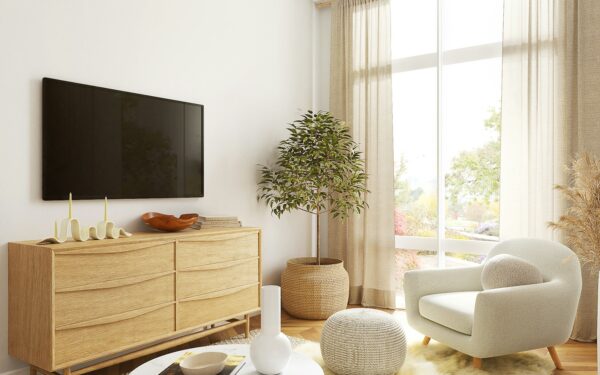 Televizoriaus išdėstymas: praktiniai patarimai, kaip užtikrinti patogų žiūrėjimą
