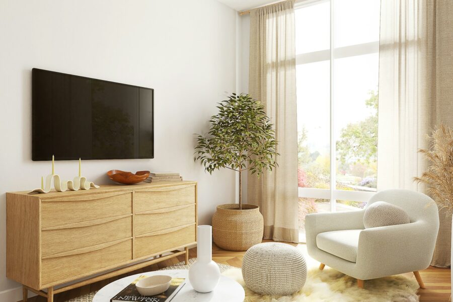 Televizoriaus išdėstymas: praktiniai patarimai, kaip užtikrinti patogų žiūrėjimą