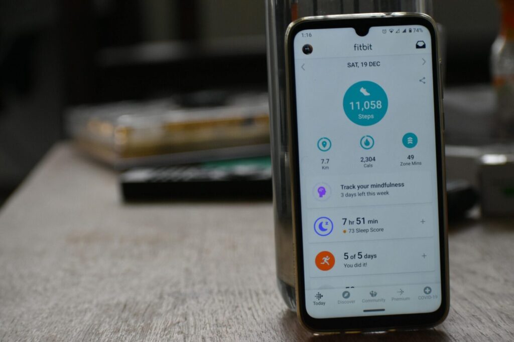 „Fitbit" programėlė. Pexels nuotr.