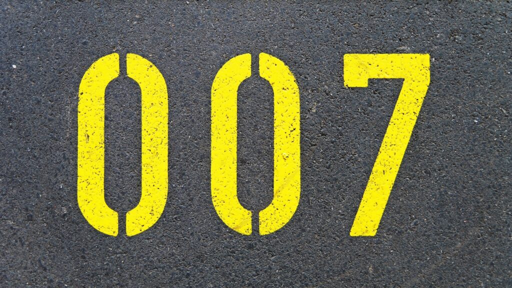 007 skaičiai. Unsplash nuotr.