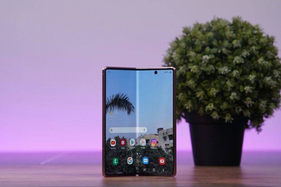 Samsung Galaxy Z-Fold telefonas.