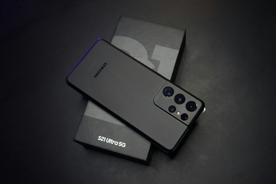Samsung galaxy telefonas. Unsplash nuotr.